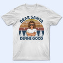 Cher Père Noël, définissez un bon couple, une famille, un frère, une sœur, un enfant - Cadeau de Noël - T-shirt personnalisé