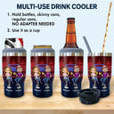 Here's To Another Year Of Bonding Over Alcohol Best Friends - Bestie BFF Gift - Personalized Custom Triple 3 In 1 Can Cooler