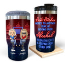 Here's To Another Year Of Bonding Over Alcohol Best Friends - Bestie BFF Gift - Personalized Custom Triple 3 In 1 Can Cooler
