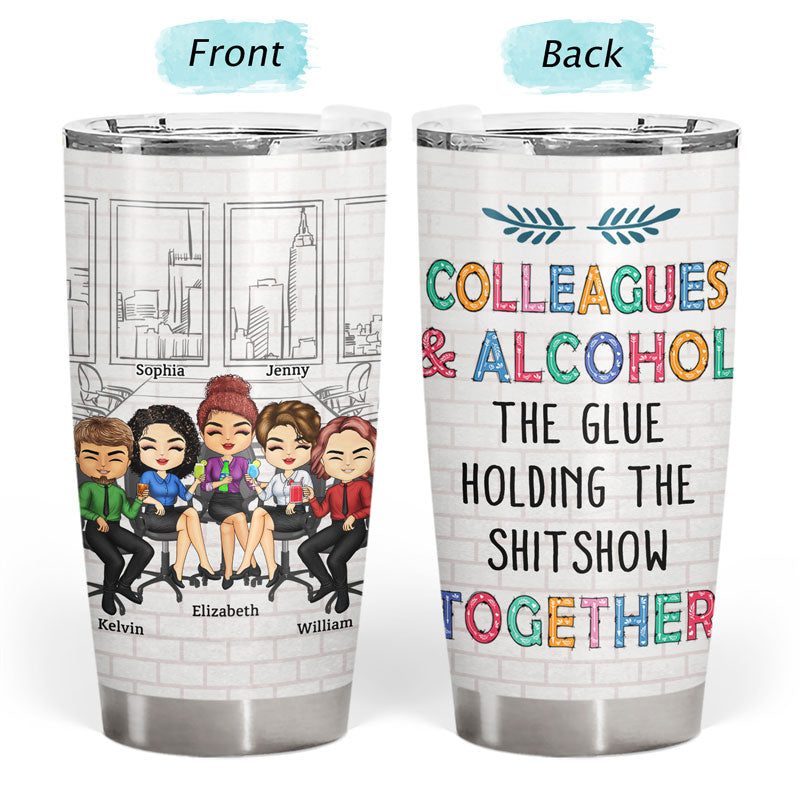 The Fun Laughter & Dislike Of The Same People We Share Made Us Friends Coworker Bestie - Gifts For Colleagues - Personalized Custom Tumbler
