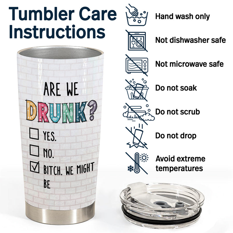 Friendships Must Be Built On A Solid Foundation Best Friends - Bestie BFF Gift - Personalized Custom Tumbler