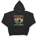 Bonfires Booze And Besties Retro - Gift For Camping Friends - Personalized Custom T Shirt