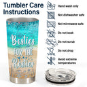 I Love You To The Beach And Back Waves Best Friends - Bestie BFF Gift - Personalized Custom Tumbler