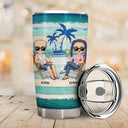 I Love You To The Beach And Back Best Friends Color Palette - Bestie BFF Gift - Personalized Custom Tumbler