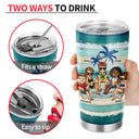 I Love You To The Beach And Back Best Friends Color Palette - Bestie BFF Gift - Personalized Custom Tumbler