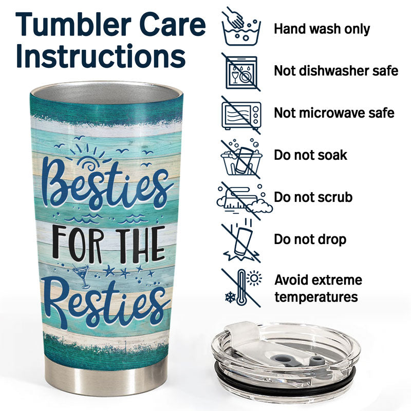 I Love You To The Beach And Back Best Friends Color Palette - Bestie BFF Gift - Personalized Custom Tumbler