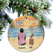 Still Talk About You Dog Loss Cat Loss Pet Memorial - Christmas Gift - Personalized Custom Circle Ceramic Ornament