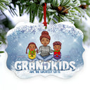 Grandkids Are The Greatest Gifts - Christmas Gift For Grandma - Personalized Custom Aluminum Ornament