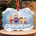 Grandkids Are The Greatest Gifts - Christmas Gift For Grandma - Personalized Custom Aluminum Ornament