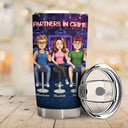 Partners In Crime Just Remember If We Get Caught Cartoon Best Friends - Bestie BFF Gift - Personalized Custom Tumbler