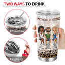 Partners In Crime Just Remember If We Get Caught Leopard Pattern Best Friends - Bestie BFF Gift - Personalized Custom Tumbler