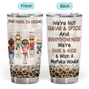 Partners In Crime Just Remember If We Get Caught Leopard Pattern Best Friends - Bestie BFF Gift - Personalized Custom Tumbler