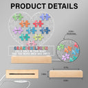 Grandchildren Fill A Space In Your Heart Puzzle - Birthday, Loving Gift For Mom, Mother, Mama, Grandma, Grandmother - Personalized Custom 3D Led Light Wooden Base