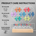 Grandchildren Fill A Space In Your Heart Puzzle - Birthday, Loving Gift For Mom, Mother, Mama, Grandma, Grandmother - Personalized Custom 3D Led Light Wooden Base