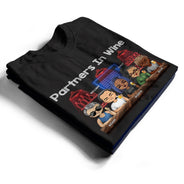 Partenaires dans une soirée vinicole Meilleurs amis - Cadeau Bestie BFF - T-shirt personnalisé