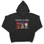 Partenaires dans une soirée vinicole Meilleurs amis - Cadeau Bestie BFF - T-shirt personnalisé