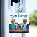 Tu es la raison pour laquelle je ne frappe pas les gens au travail Infirmière - Drôle, anniversaire, cadeaux d'anniversaire pour collègues, collègues, meilleurs amis, infirmières - Porte-clés en acrylique personnalisé