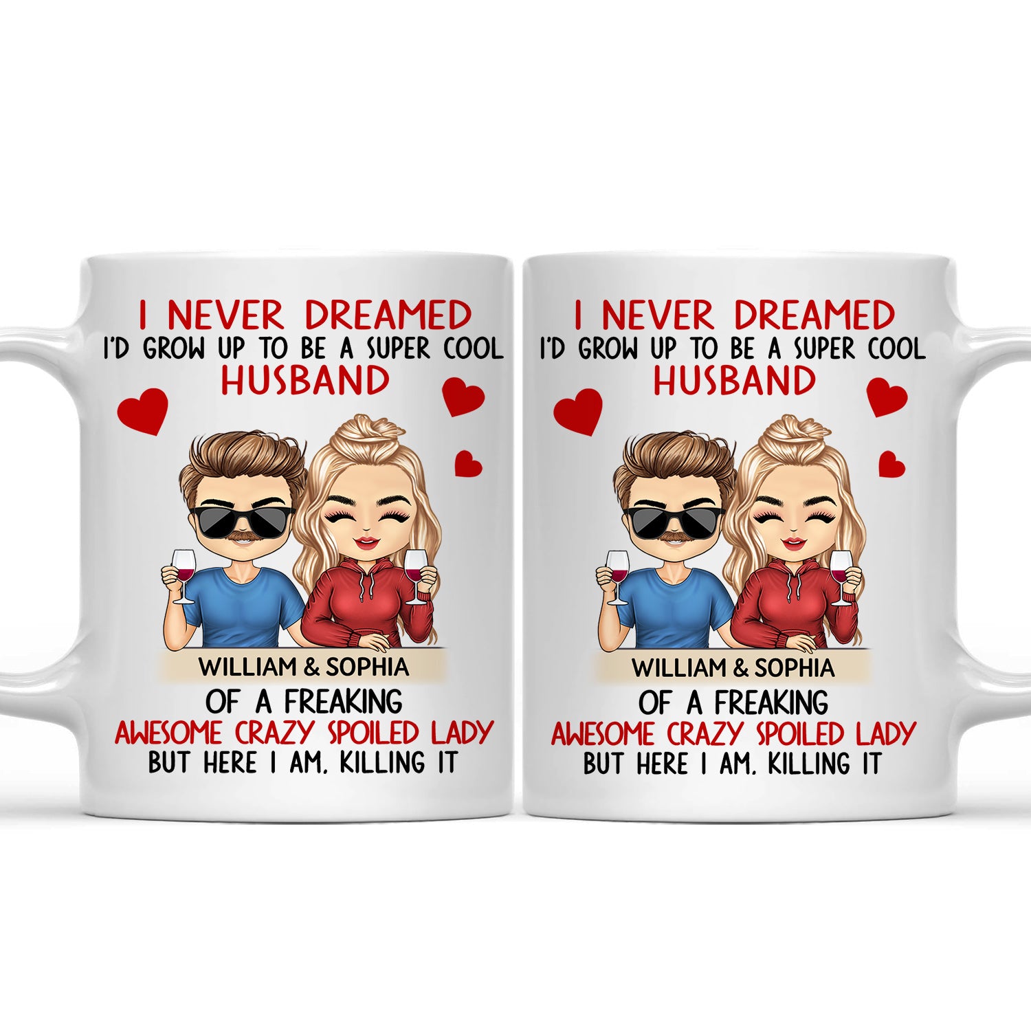 I Never Dreamed I'd Grow Up To Be A Super Cool Husband Chibi - Anniversary, Vacation, Funny Gift For Couples, Family - Personalized Custom Mug