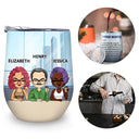 Work Bestie Definition - Funny, Anniversary, Birthday Gifts For Colleagues, Coworker, Besties - Personalized Custom Wine Tumbler