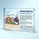 Définition de « Best Friends » : Cadeau d'anniversaire amusant pour collègues, collègues et amis – Plaque rectangulaire en acrylique personnalisée