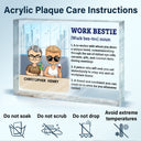 Définition de « Best Friends » : Cadeau d'anniversaire amusant pour collègues, collègues et amis – Plaque rectangulaire en acrylique personnalisée