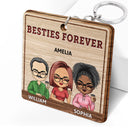 Our Laughs Are Limitless - Funny, Anniversary, Birthday Gifts For Best Friends, Besties - Personalized Custom Wooden Keychain