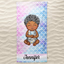Funny Kids Baby On The Beach - Gift For Children, Grandkids - Personalized Custom Beach Towel