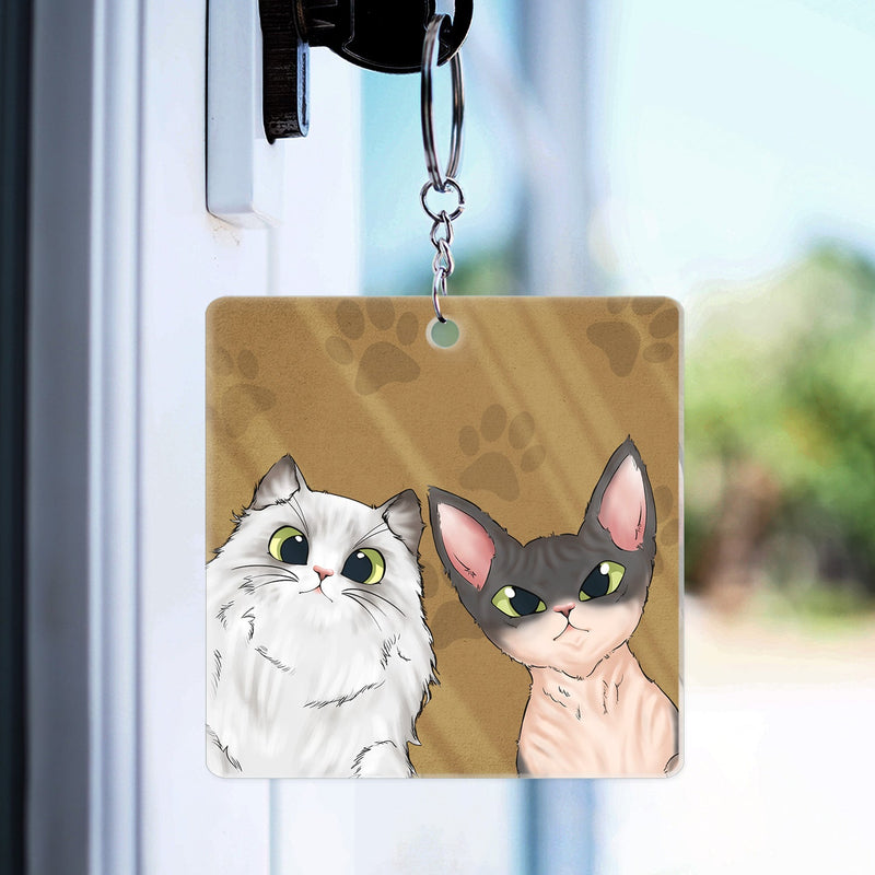 Dog Mom Cat Mom Dog Dad Cat Dad - Birthday, Funny Gift For Cat Lovers, Dog Lovers - Personalized Acrylic Keychain