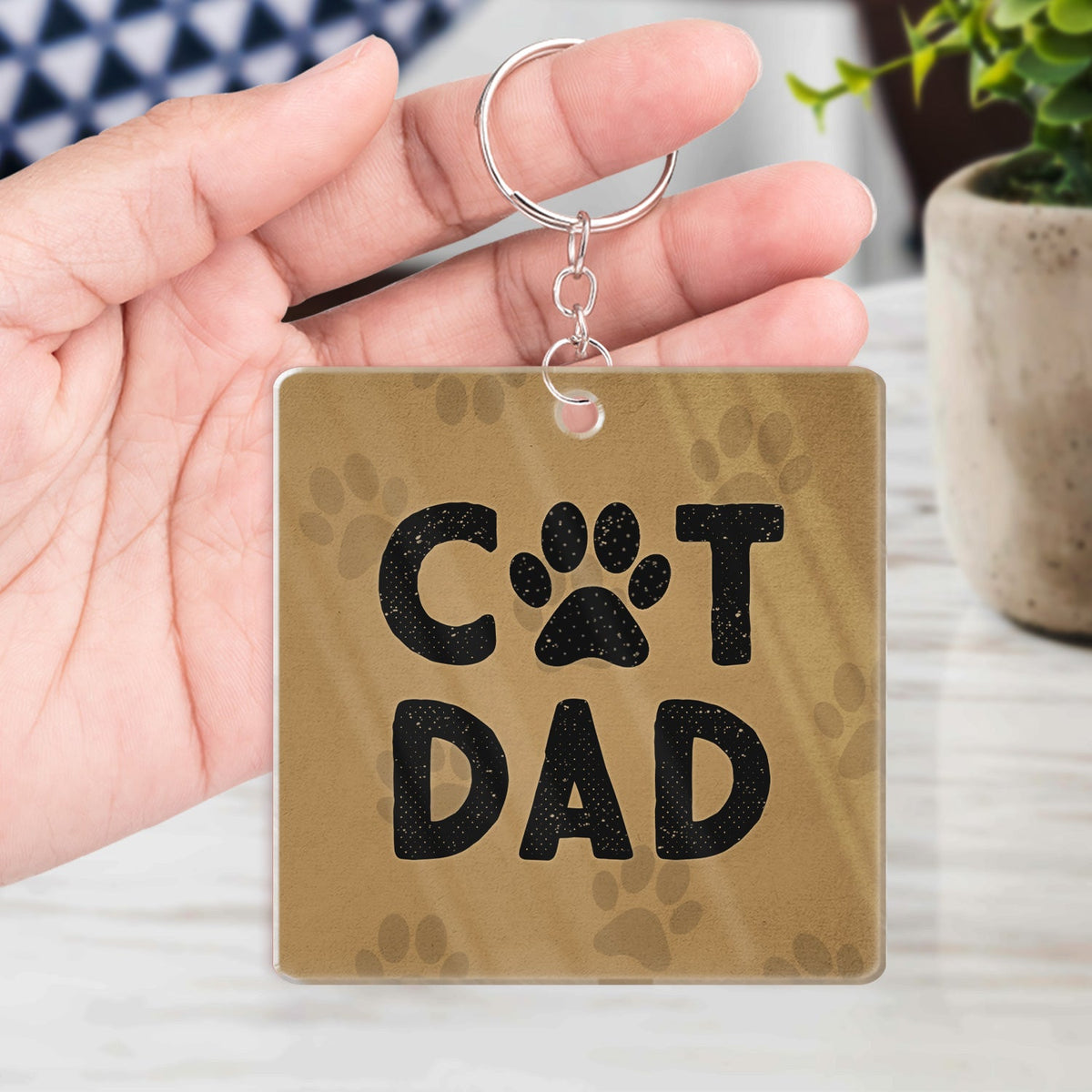 Dog Mom Cat Mom Dog Dad Cat Dad - Birthday, Funny Gift For Cat Lovers, Dog Lovers - Personalized Acrylic Keychain