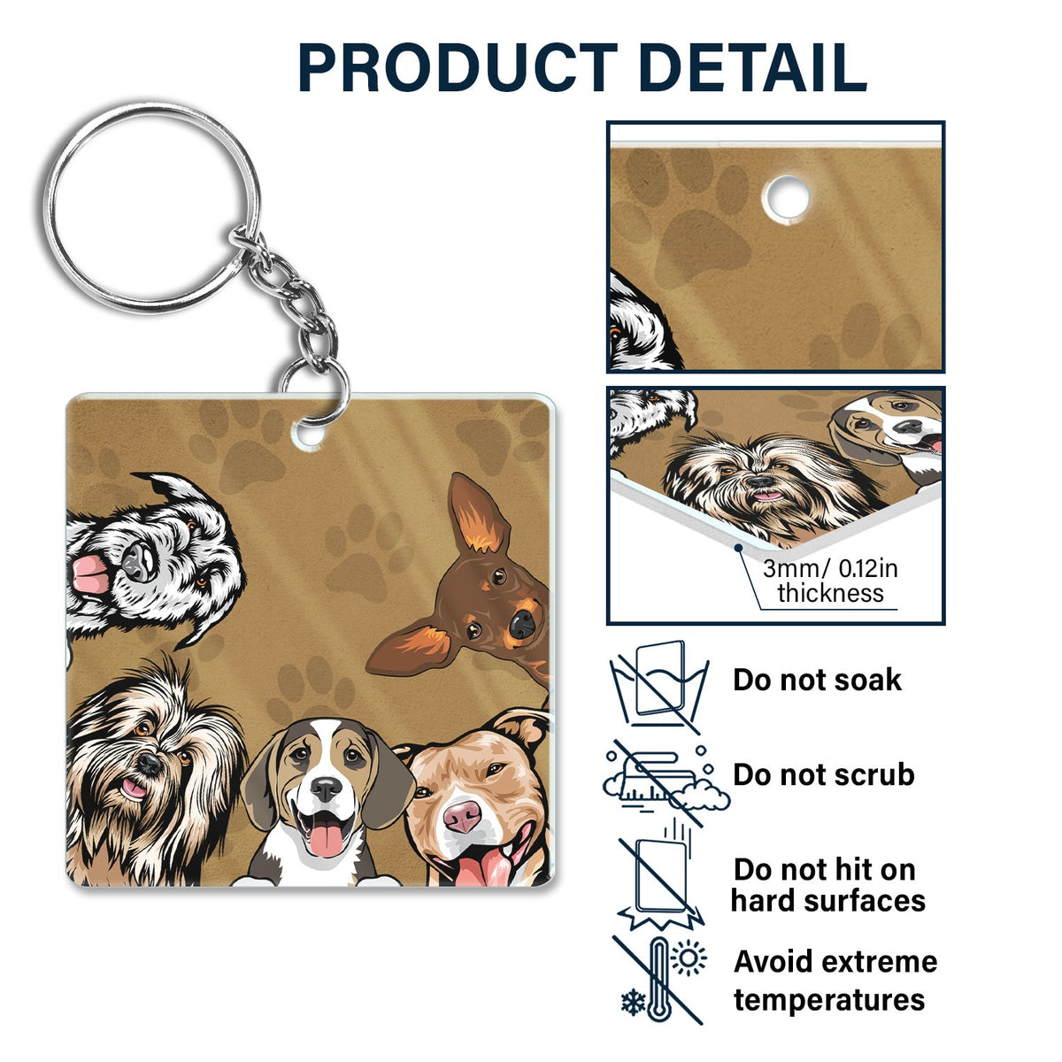 Dog Mom Cat Mom Dog Dad Cat Dad - Birthday, Funny Gift For Cat Lovers, Dog Lovers - Personalized Acrylic Keychain