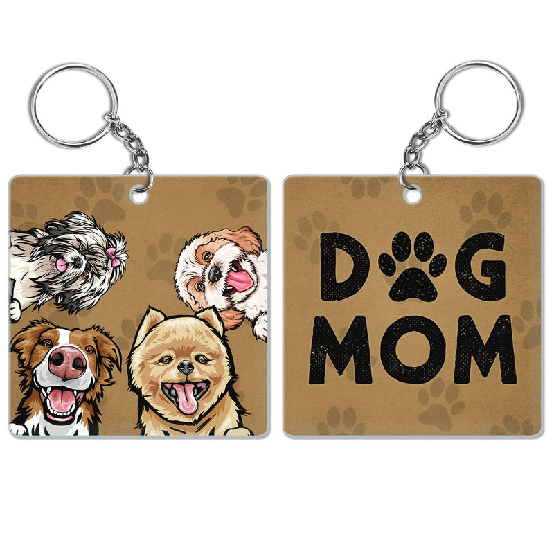 Dog Mom Cat Mom Dog Dad Cat Dad - Birthday, Funny Gift For Cat Lovers, Dog Lovers - Personalized Acrylic Keychain