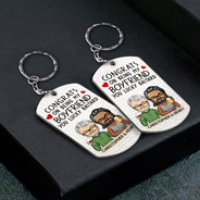 Congrats On Being My Husband Chibi - Anniversary, Vacation, Funny Gift For Couples, Family - Personalized Aluminum Keychain