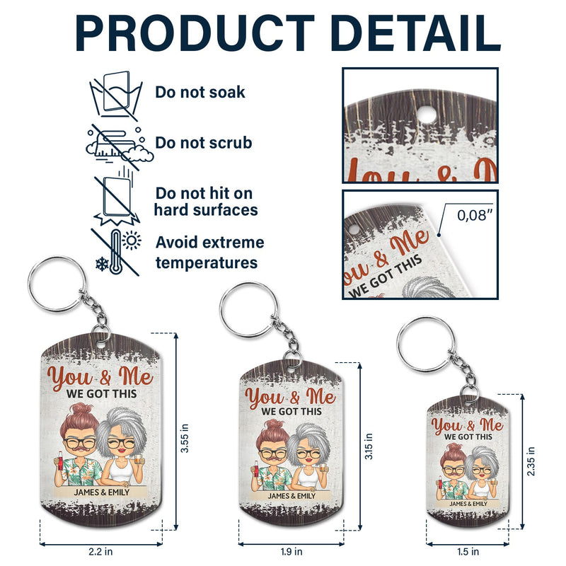 When I Say I Love You More Chibi - Anniversary, Vacation, Funny Gift For Couples, Family - Personalized Aluminum Keychain