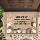 Go Away Unless You Have Alcohol And Cat Treats - Gift For Cat Lovers, Pet Owners - Personalized Doormat