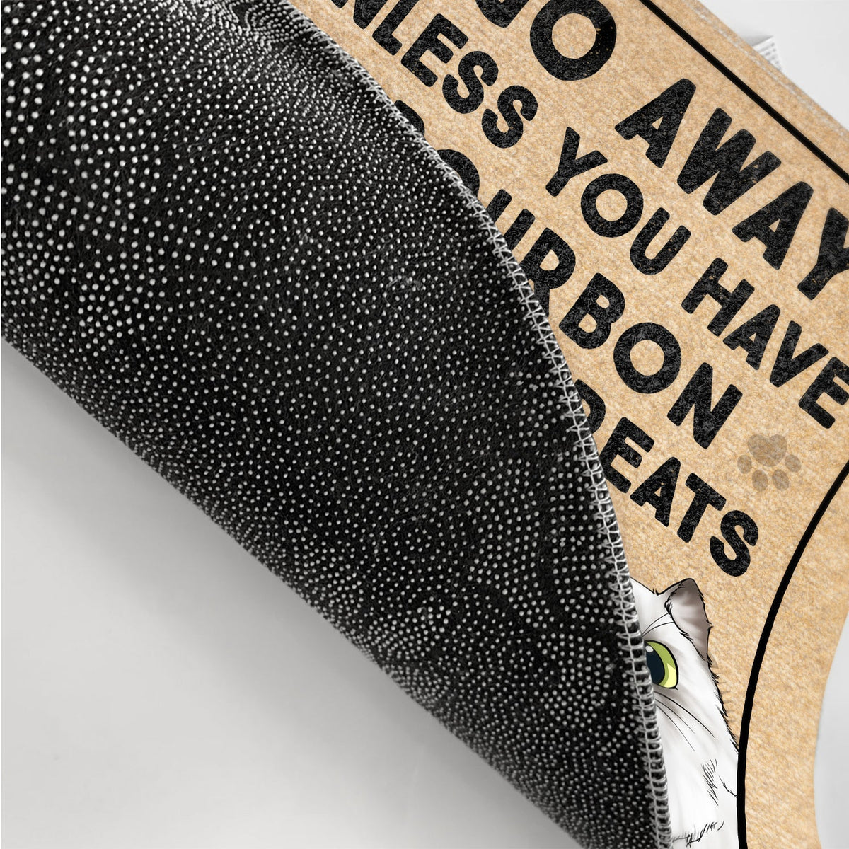 Go Away Unless You Have Alcohol And Cat Treats - Gift For Cat Lovers, Pet Owners - Personalized Doormat