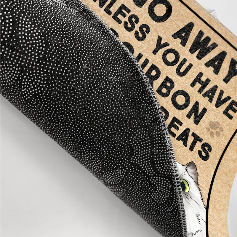 Go Away Unless You Have Alcohol And Cat Treats - Gift For Cat Lovers, Pet Owners - Personalized Doormat