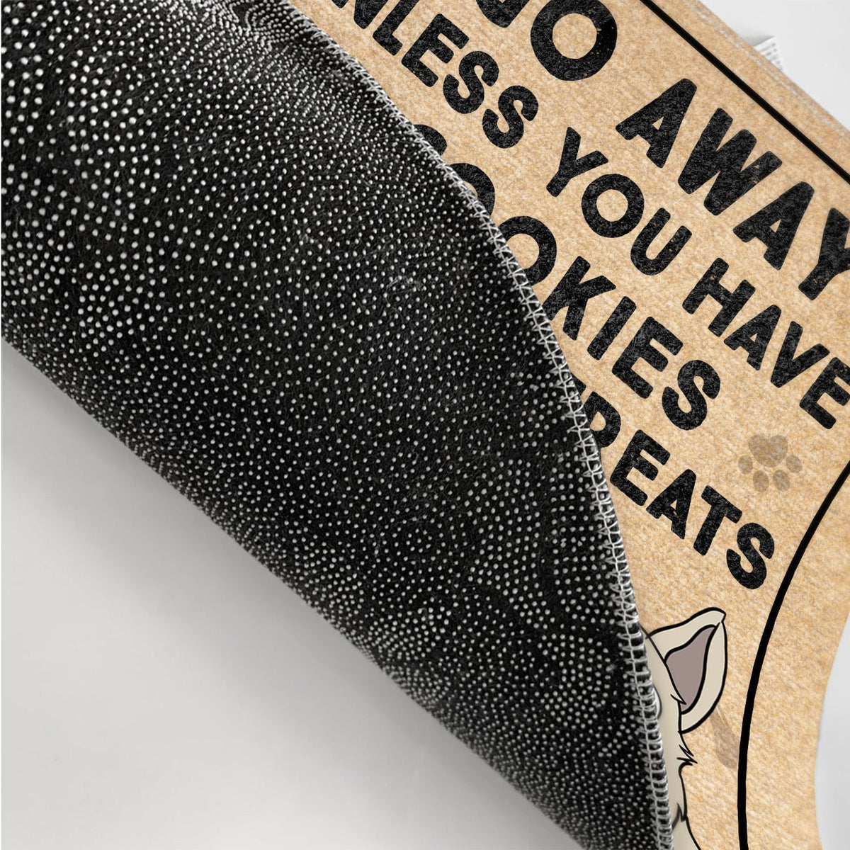 Go Away Unless You Have Alcohol And Dog Treats Funny Cartoon Dog - Gift For Dog Lovers - Personalized Doormat