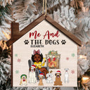 You & Me And The Dogs The Cats - Christmas Gifts For Couples, Husband, Wife - Personalized 2-Layered Wooden Ornament