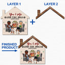You & Me And The Dogs The Cats - Christmas Gifts For Couples, Husband, Wife - Personalized 2-Layered Wooden Ornament