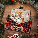 Dear Santa Define Naughty Funny Pet - Christmas Gifts For Dog Lovers, Cat Lovers - Personalized Custom Shaped Wooden Ornament