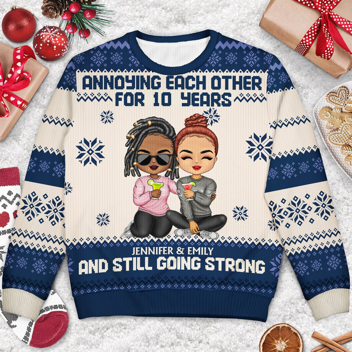 Annoying Each Other For Many Years - Anniversary, Christmas Gifts For Couples, Husband, Wife - Personalized Unisex Ugly Sweater