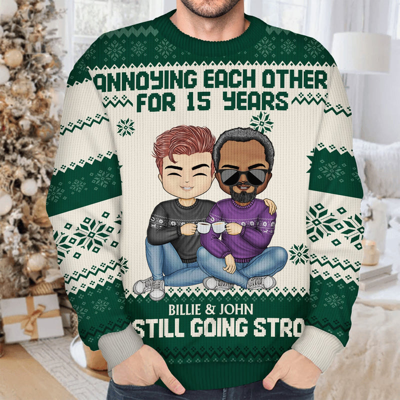 Annoying Each Other For Many Years - Anniversary, Christmas Gifts For Couples, Husband, Wife - Personalized Unisex Ugly Sweater