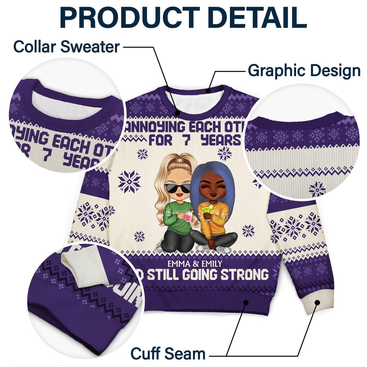 Annoying Each Other For Many Years - Anniversary, Christmas Gifts For Couples, Husband, Wife - Personalized Unisex Ugly Sweater