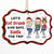 Save Santa The Trip - Christmas Gifts For Besties - Personalized Medallion Wooden Ornament