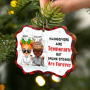 Voici une autre année de liens autour de l'alcool - Cadeaux de Noël pour les meilleurs amis, les meilleures amies - Décoration en bois médaillon personnalisée