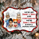 Voici une autre année de liens autour de l'alcool - Cadeaux de Noël pour les meilleurs amis, les meilleures amies - Décoration en bois médaillon personnalisée