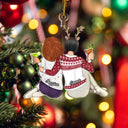 Couple Hugging - Christmas Gift For Couples, Husband, Wife - Personalized Cutout Acrylic Ornament