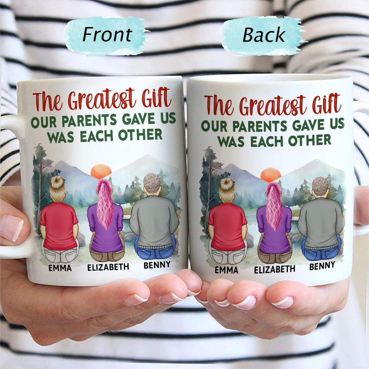 The Greatest Gift Our Parents Gave Us - Gift For Sisters, Brothers, Siblings, Family - Personalized Mug