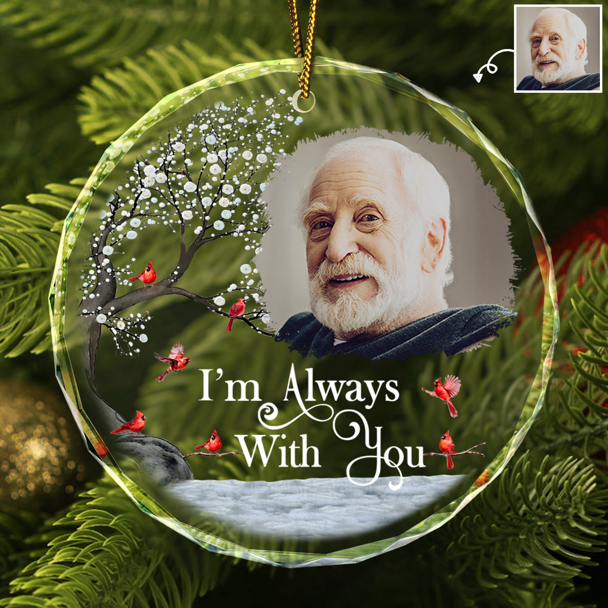 Custom Photo I'm Always With You Christmas, Memorial Gift For Family