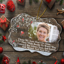 Custom Photo Those We Love Don't Go Away - Christmas, Memorial Gift For Family, Siblings, Friends - Personalized Medallion Acrylic Ornament